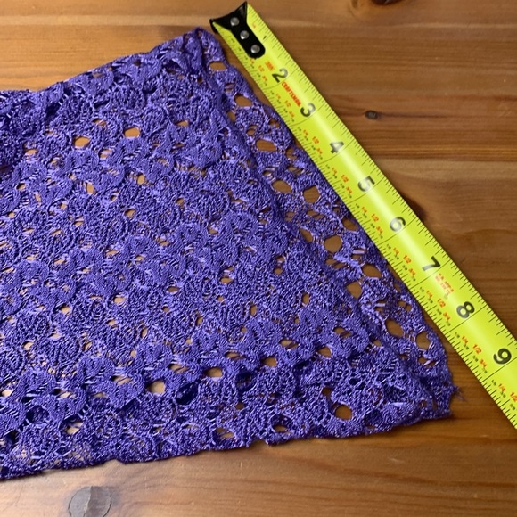 roz & ali Lilac Spring Summer Top, 3/4 Bell Sleeves, Gently Elasticized Waist - Picture 6 of 11